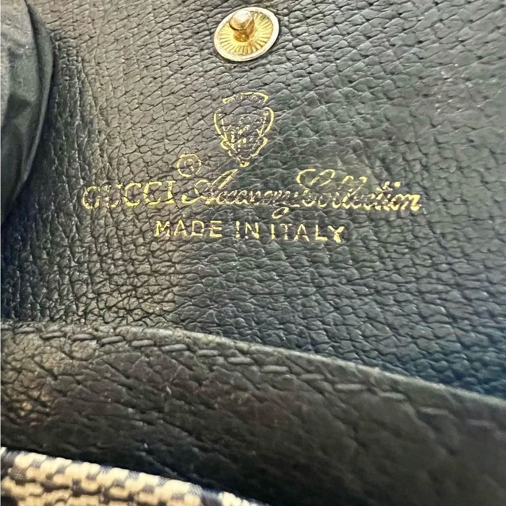 Gucci GG Supreme Navy Small Coin Wallet - Leather Unisex Made in Italy - Picture 6 of 10